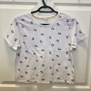 NWOT Recycled Threads White Graphic Crop T-Shirt